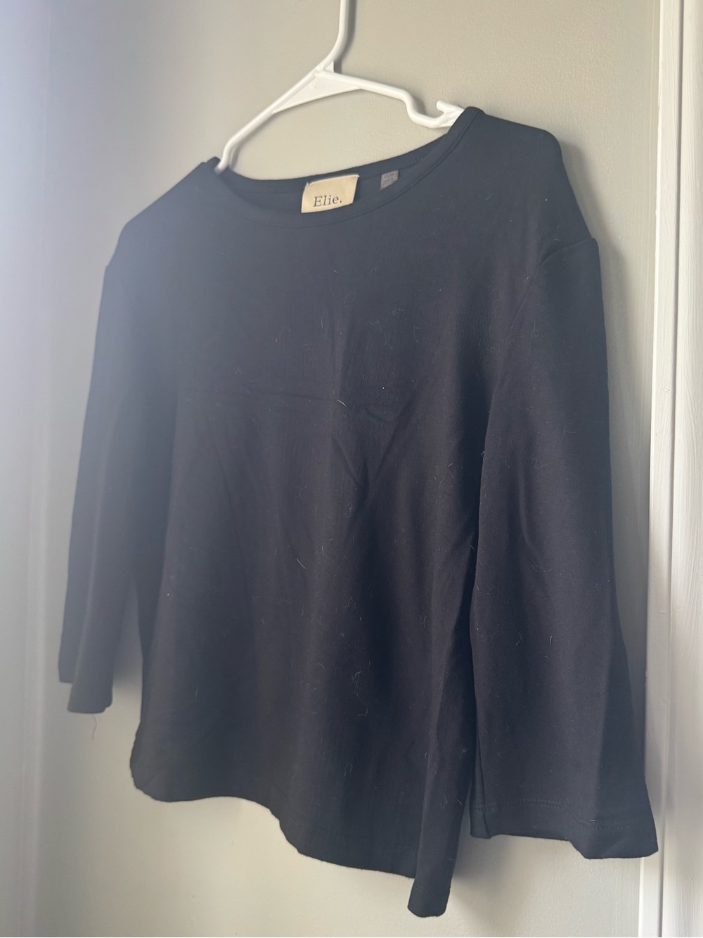 Elie Tahari Black Flutter Sleeve T shirt size xs